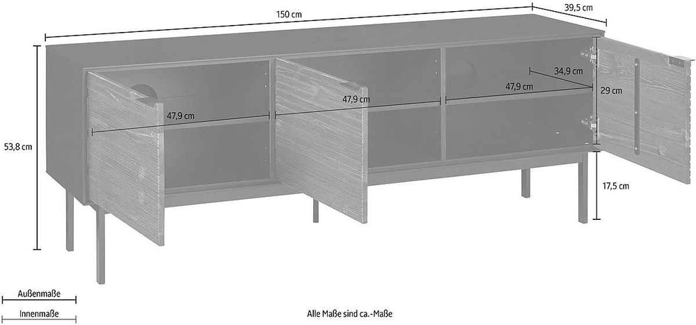 Set living din MDF și lemn (comoda tv + vitrina)