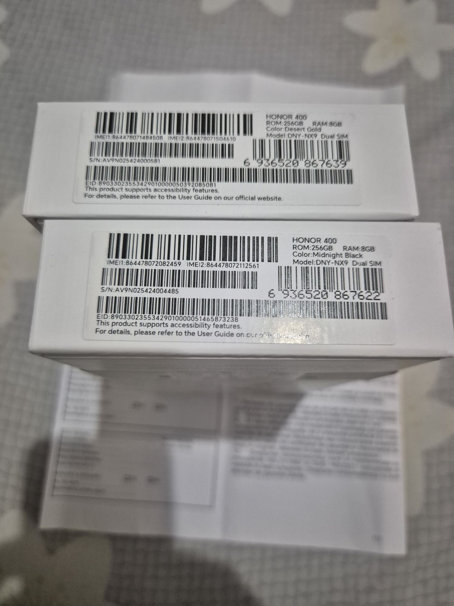 Honor 400 256gb 5G - Sigilat - DualSim - Black/Gold - Garantie