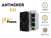 IN STOC Bitmain Antminer S21 200TH BTC ASIC (516€/lună) Miner KAS ETH