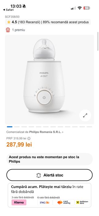 Pachet bebelusi, sterilizator, incalzitor / pompa manuala/ antilop