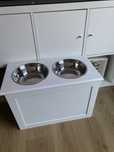 Suport pentru Boluri din MDF cu 2 boluri 60x30x41 cm, Alb