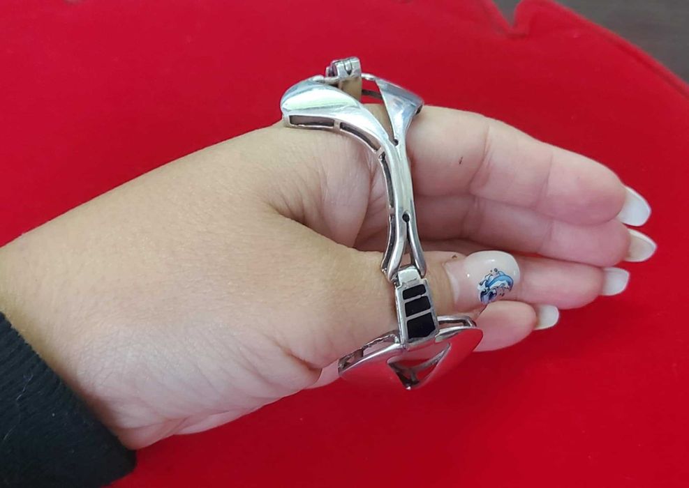 AG70, bratara argint 925,noua/marcata,masiva, incuietoare sigura,36 gr