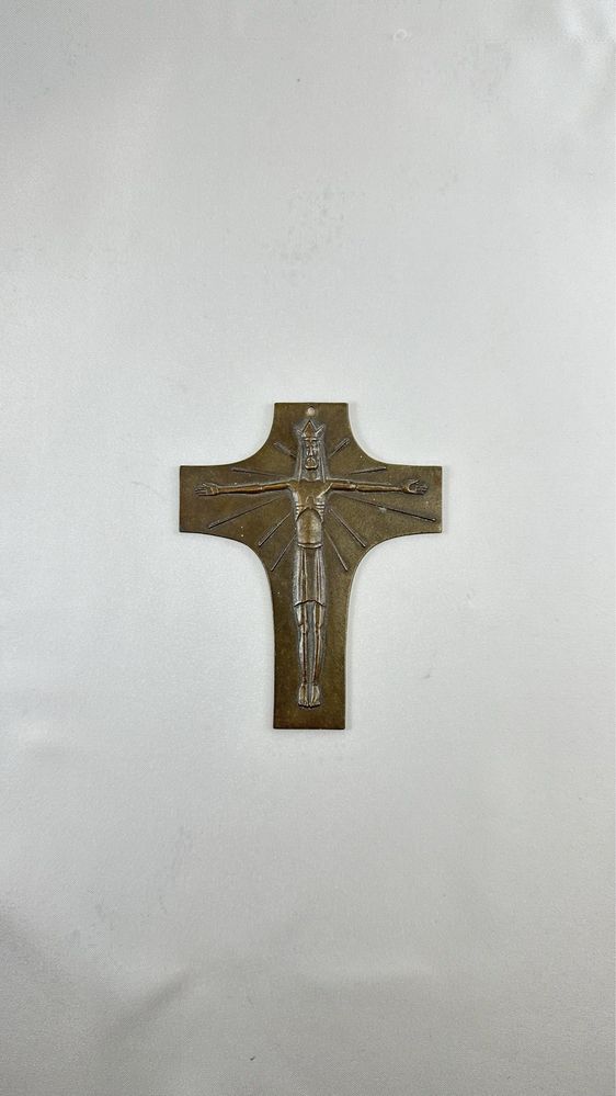 Isus pe Cruce din bronz veche crucifix vintage pendant