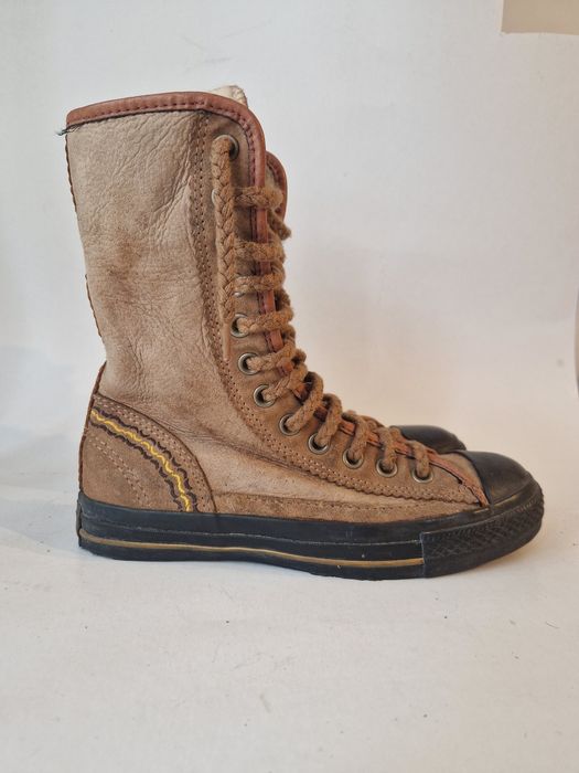 Cizme Converse din piele, cu blană