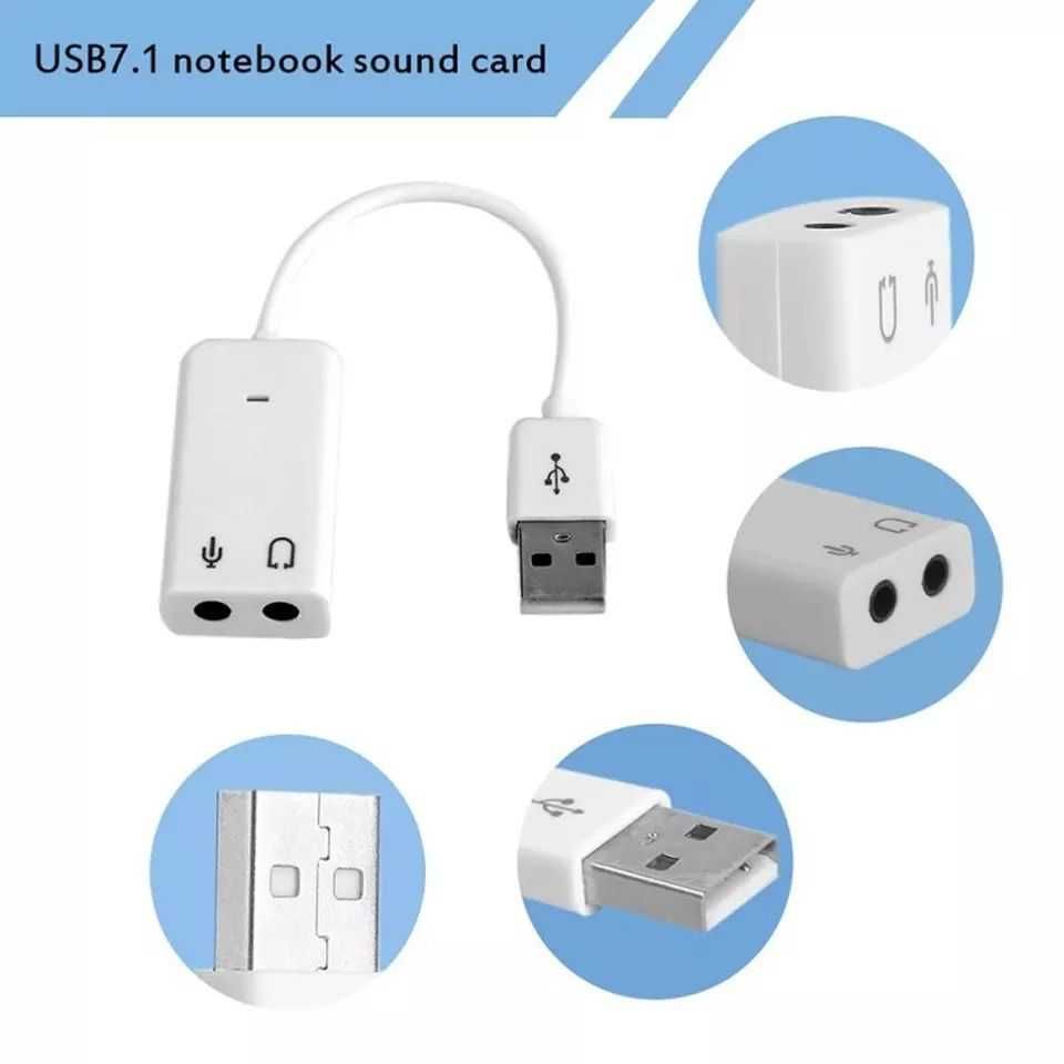 Новая Внешняя звуковая карта USB 7.1 Channel Sound