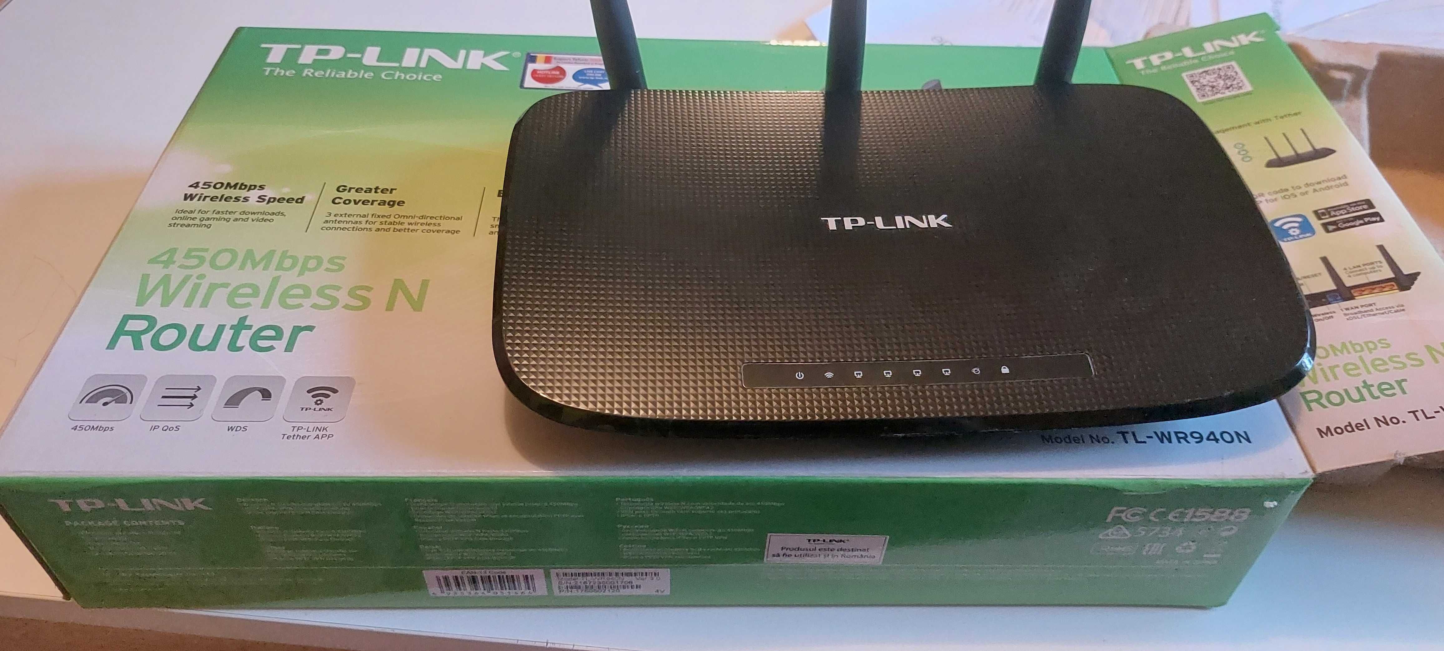 Router Wireless TP-Link TL-WR940N 450Mbps AC450