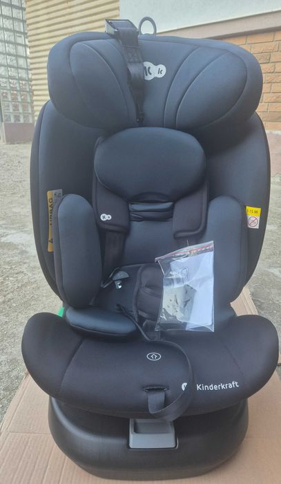 Scaun auto I-size, 40-150 cm, Kinderkraft I-360,albastru închis