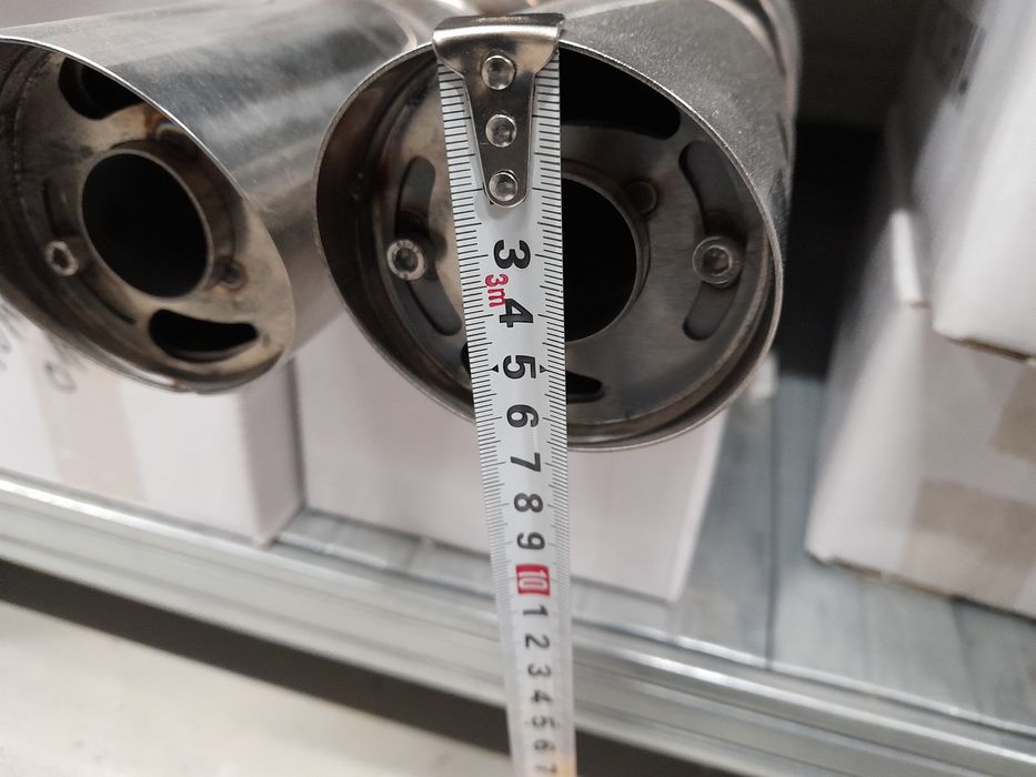 Toba finala dubla din inox cu silencer si tips drept sau tesit