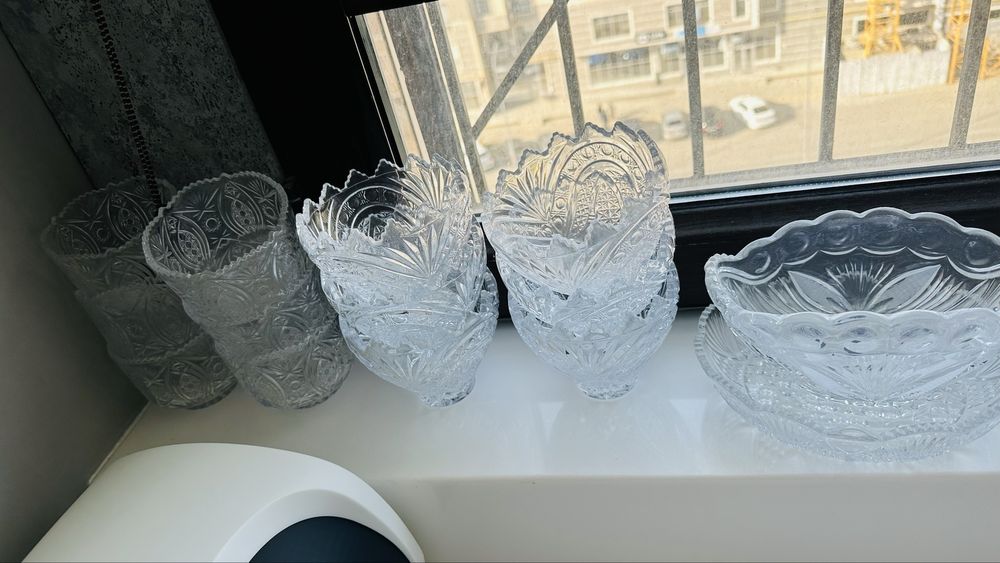 Посуда хрусталь для салатов