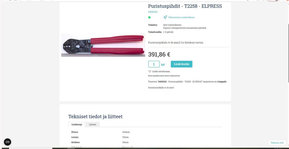 Cleste sertizat papuci electrici Elpress T 2258