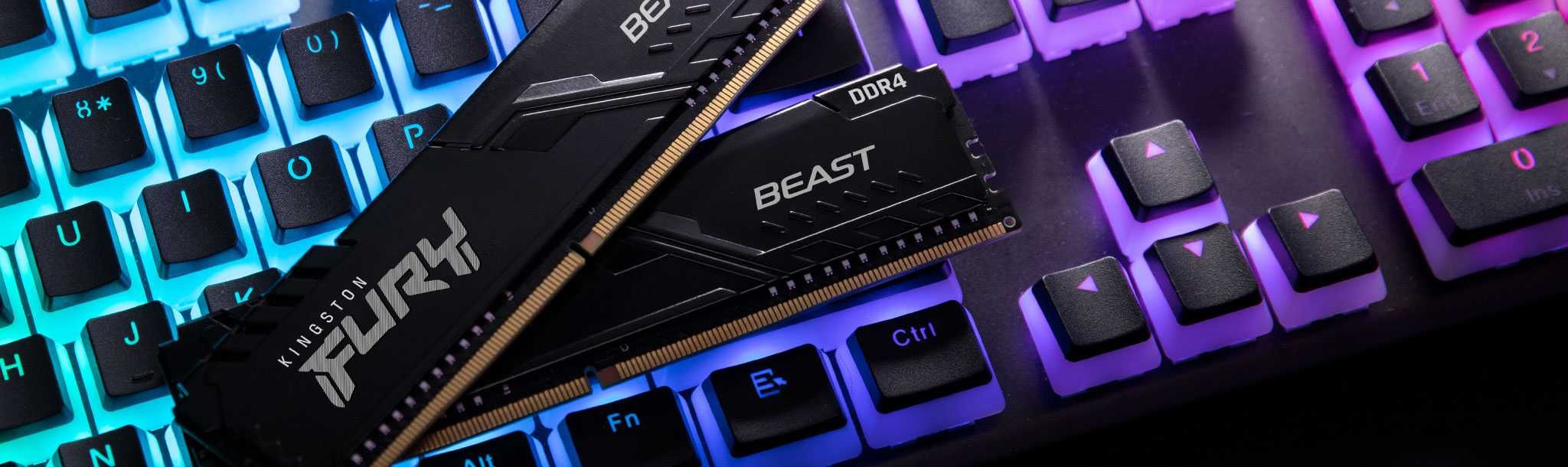 Оперативная память для ПК 8гб DDR4 / 3200мгц Kingston FURY Beast!