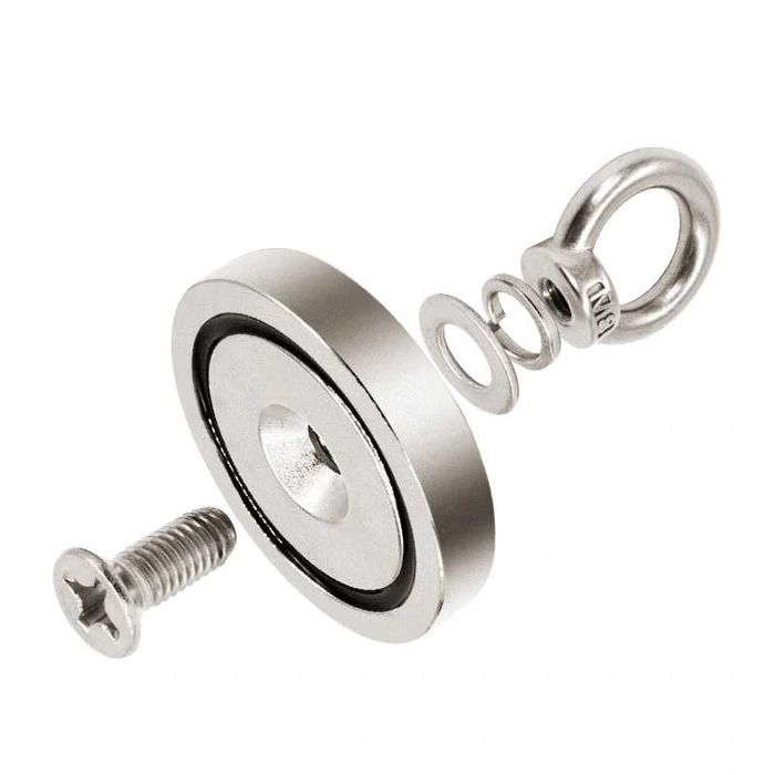 48mm-Сила- 85-90кг. МАГНИТ с кука (халка), за риболов, магнет фишинг