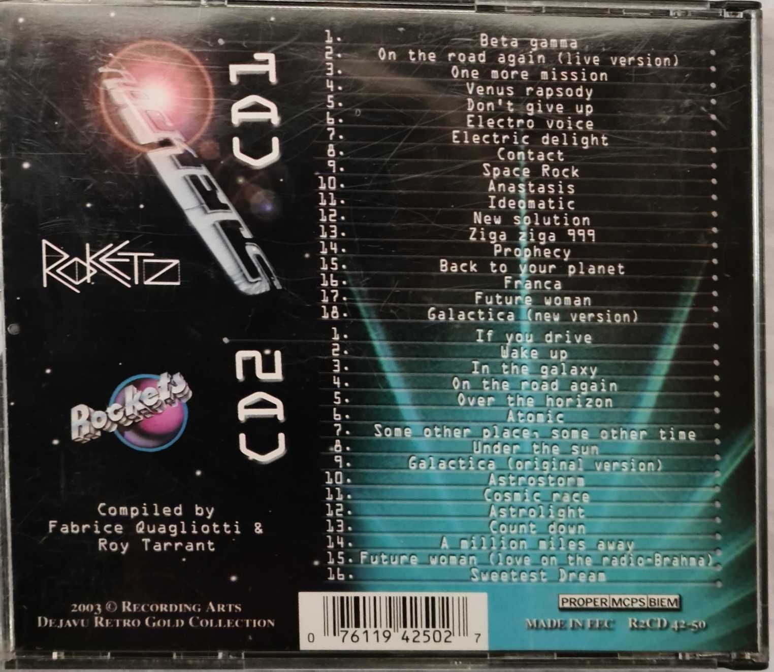 Двойной cd диск группы Rockets (the best), привезенный из Австралии