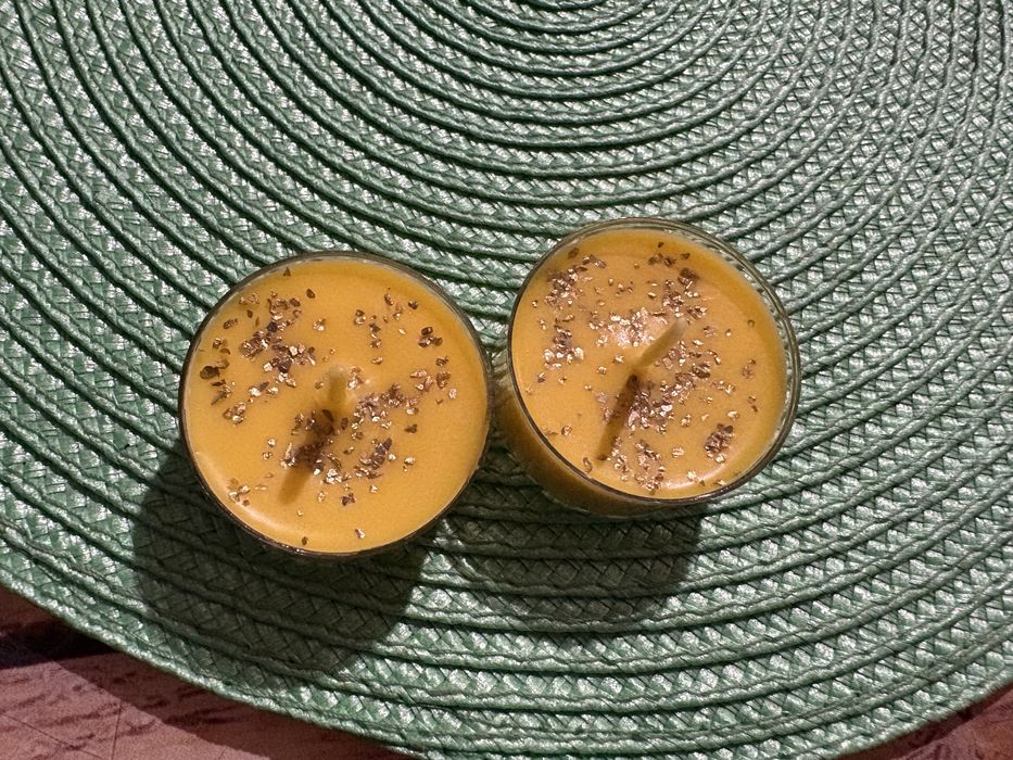 Lumanare 4 bucati cu sclipici