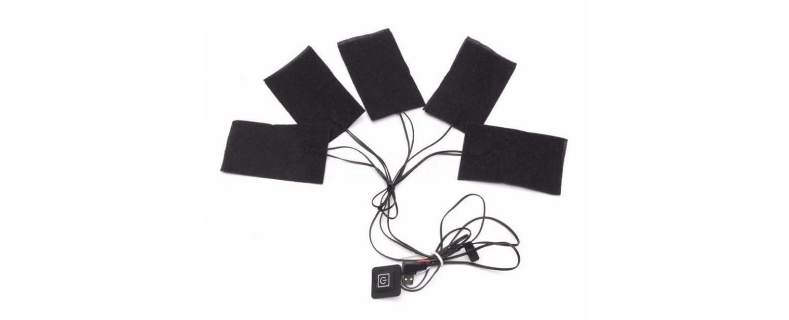 USB платнени подложки с нагревател за топло яке през зимата 5 в 1