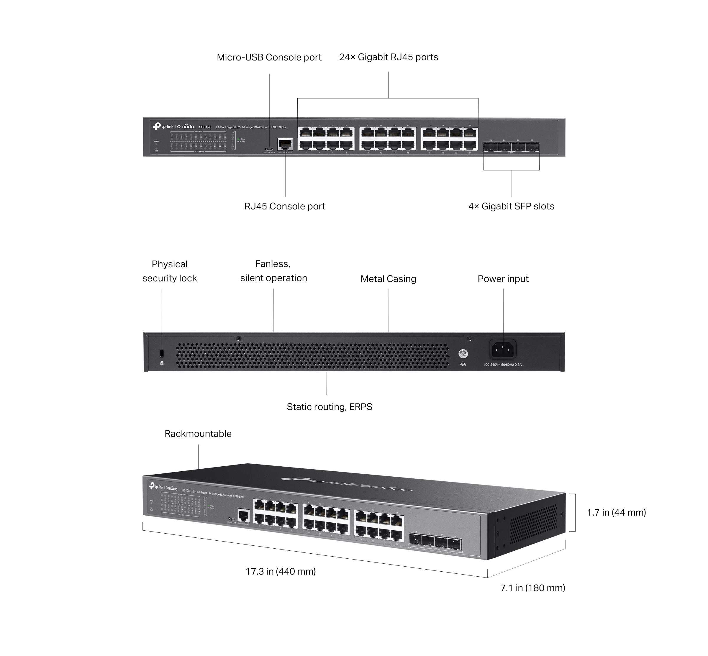 TP-Link SG3428 / 28-Port, Управляемый коммутатор Omada уровня 2+