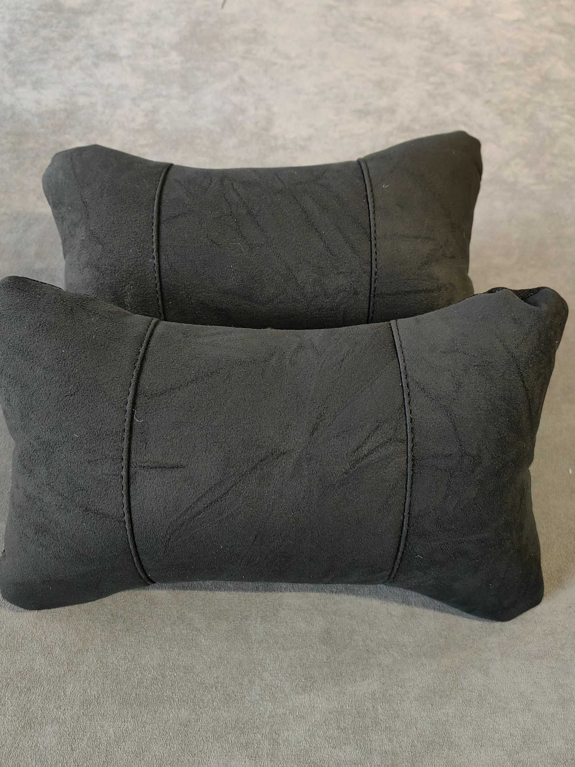 Възглавници за автомобилна седалка / Алкантара / черно с черен шев