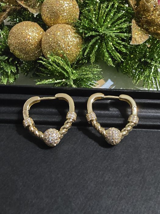 Cercei placati cu aur 14 karate