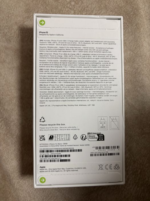 Iphone 15 black de 128
