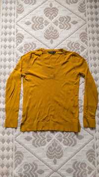 Pulover subtire/ Bluza tricotata Mango cu maneca lunga mustar 36/ S