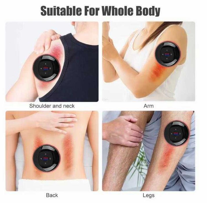 Фитнес Безжичен 12х Вакуумен Вендузен Масажор Антицелулитен Отслабване