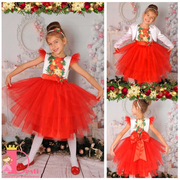 Детски рокли ТЕДИ-МОД - коледни рокли