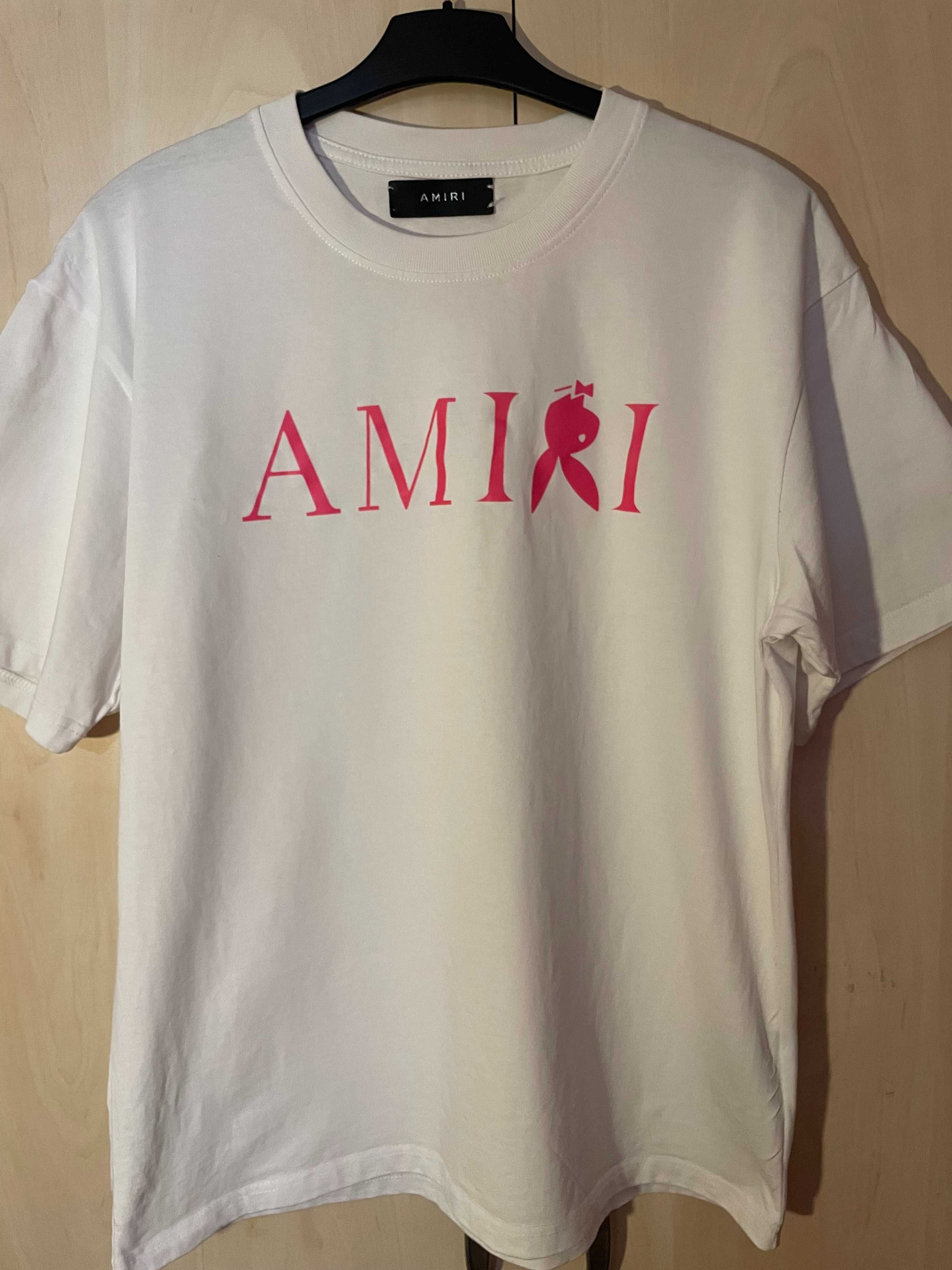 Tricou AMIRI alb Playboy,