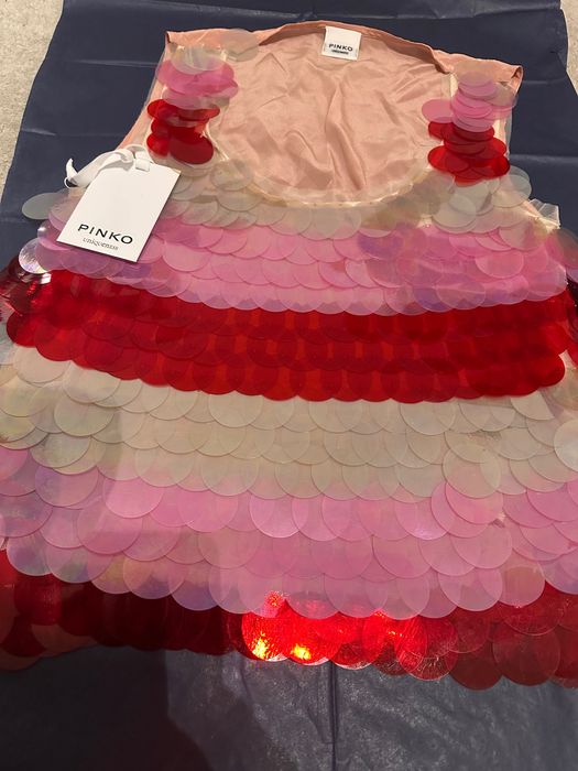 Pinko top paiete mari si matase naturala M nou!