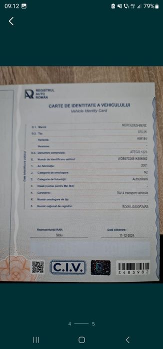 Vand Mercedes Atego platforma utilaje cu  MMA 12 tone -  280cp;