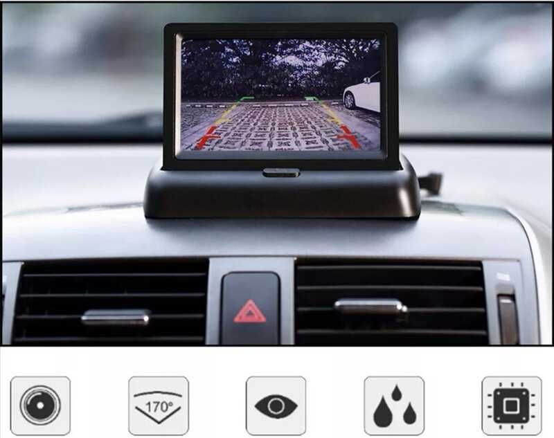 Монитор LCD 4.3" тип табакера за камера за паркиране.