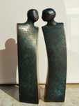 Grup statuar din bronz patinat sculptor Ernst Staub.