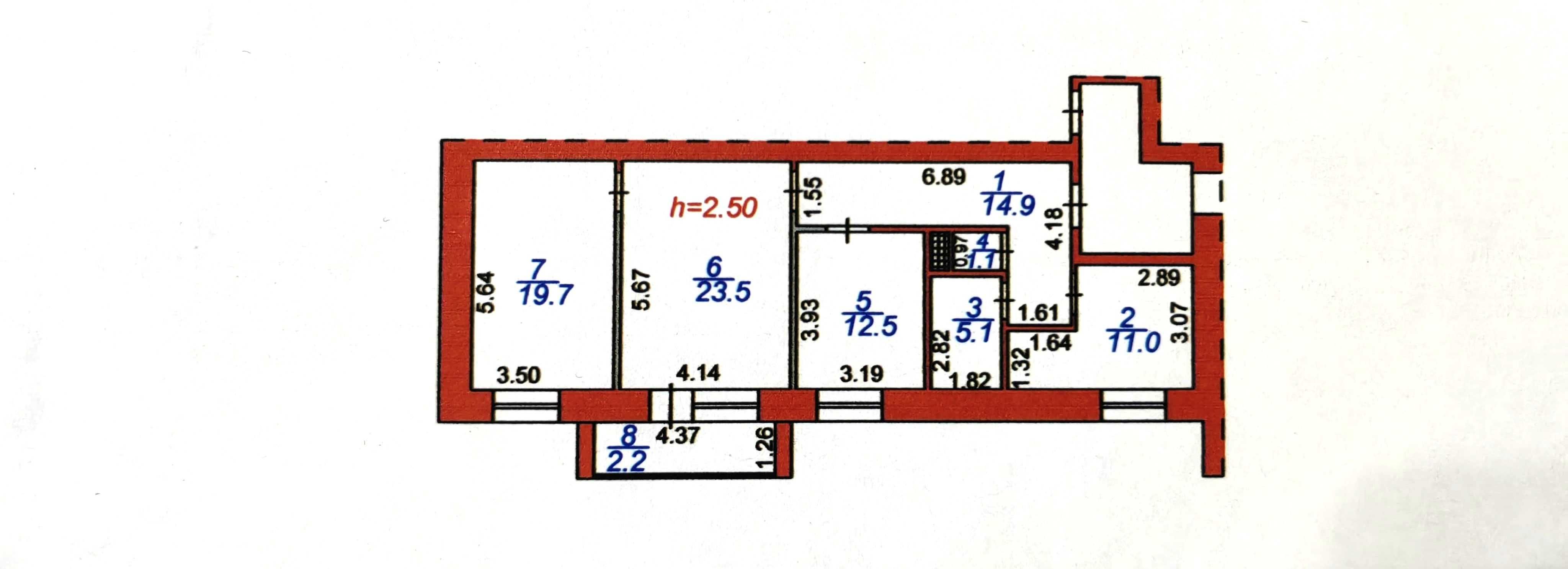 Улучшенная трехкомнатная кв-ра 90м², 2013г в городе ул.Ермекова 106/6