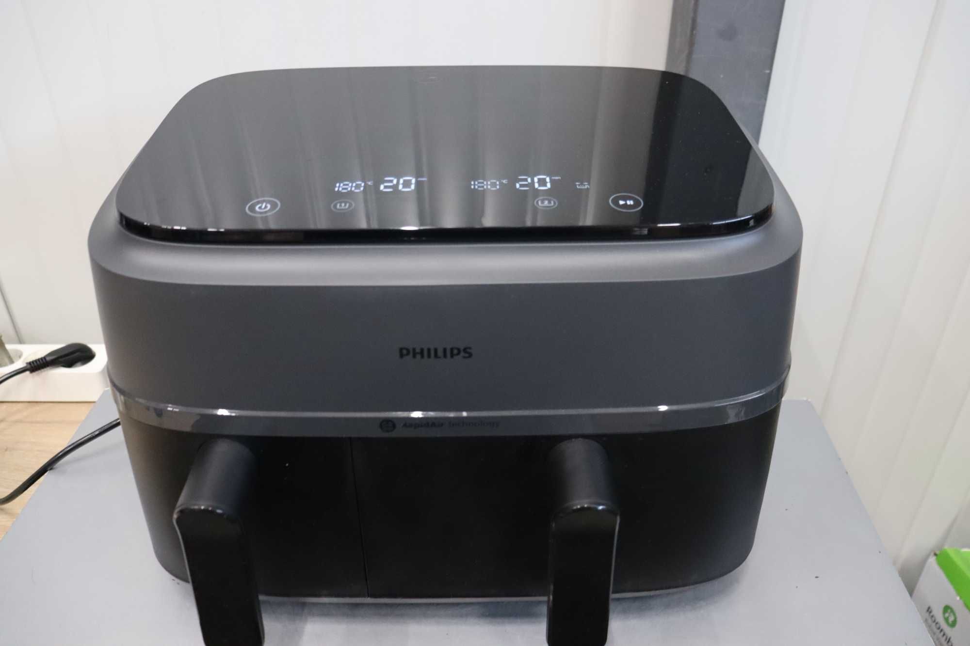 Фритюрник Philips 3000 Series с двойна кошница, 9л, Quick Air 2750W