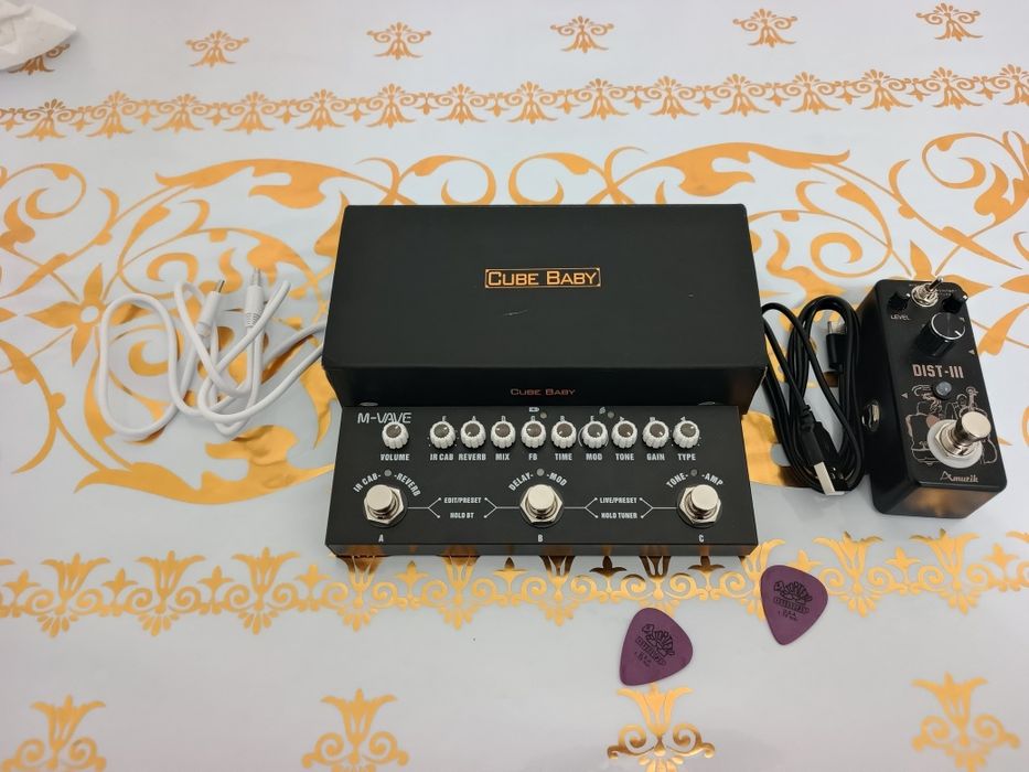 Гитара. Гитарный процессор m vave cube baby +педаль дистрошн