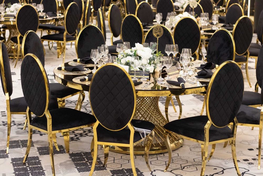 Scaune aurii de lux săli evenimente Ballroom, scaun BELLEVUE premium