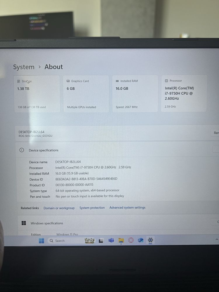 ASUS ROG Strix G531