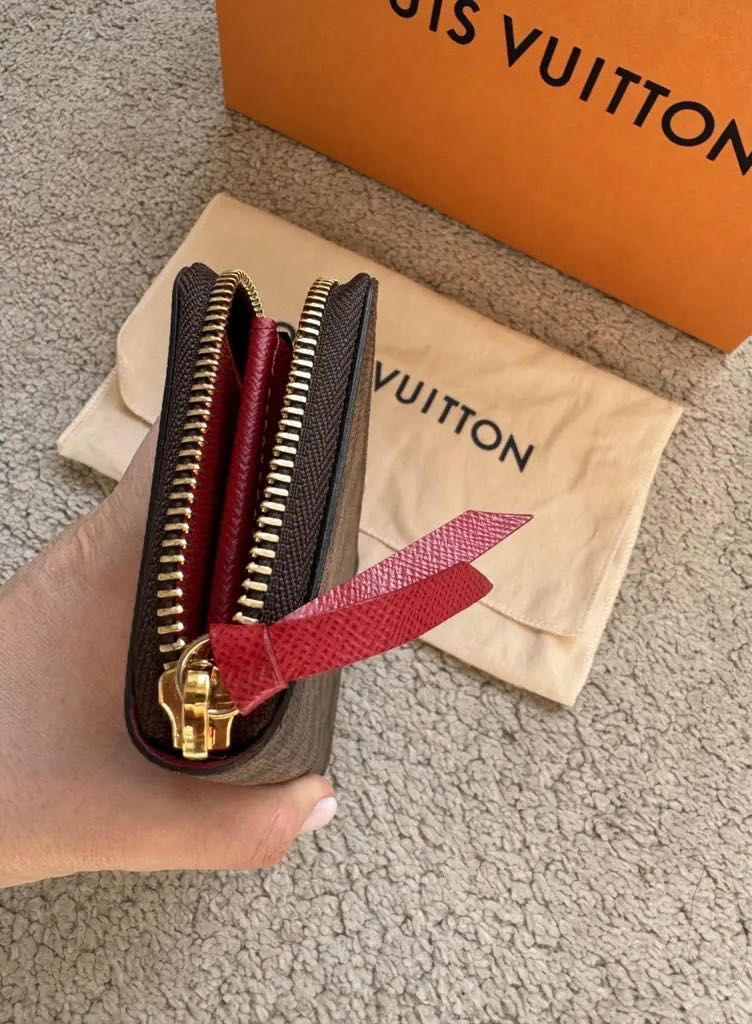Portofel original Louis Vuitton Clémence Damier Ebene nou