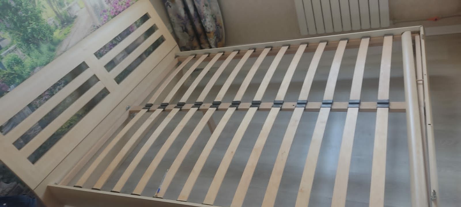 2дух местная кровать без матраса(в разобранном состоянии)