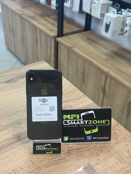 iPhone X Black 64Gb - Sanatate baterie 100% - Garantie