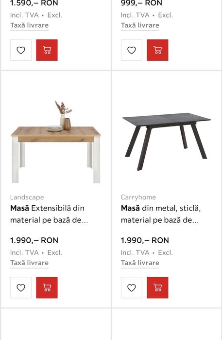 Masa extensibila din material pe baza de lemn