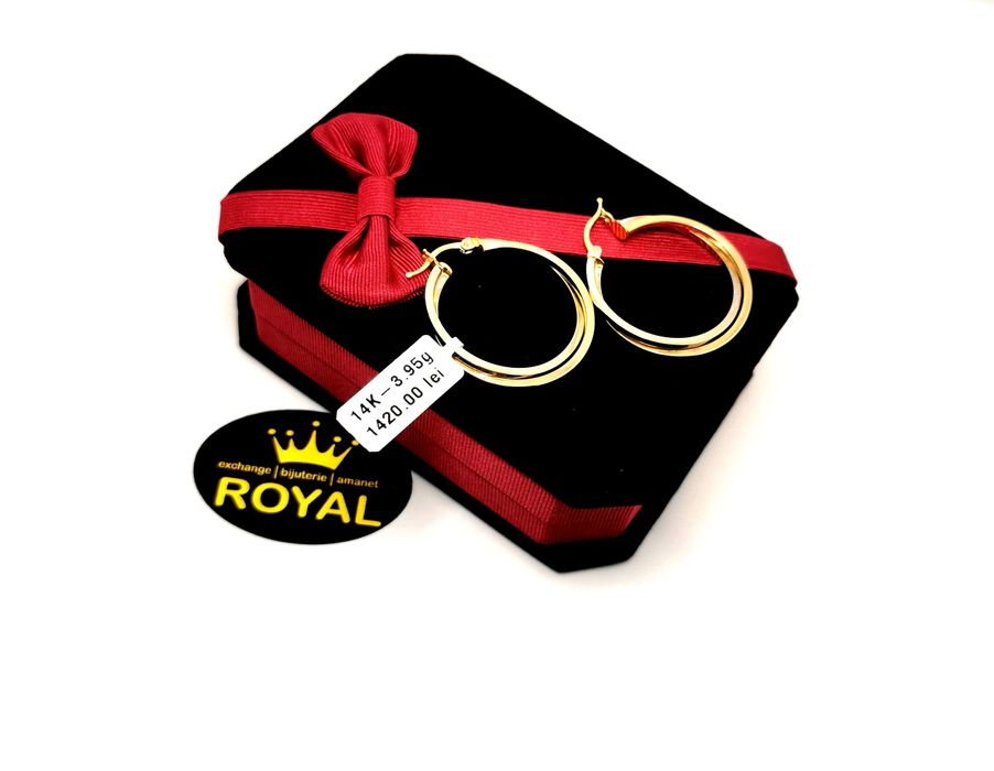 Bijuteria Royal cercei din aur 14k 3.95 gr
