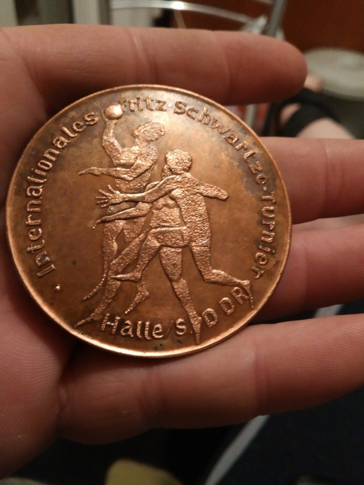 Германски медал монета от 1982г от турнир по хандбал