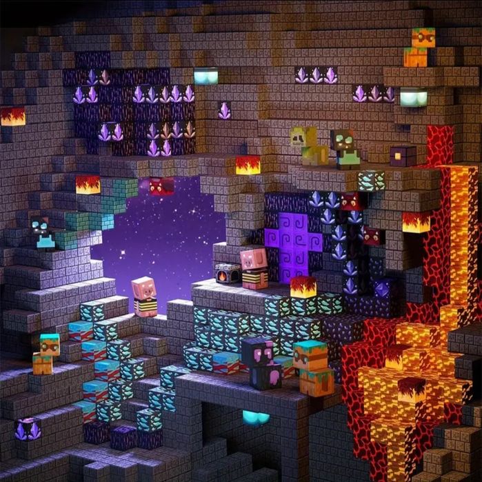 100 бр. Магнитни строителни кубчета - тип Майнкарфт