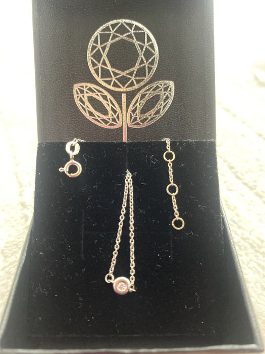 Браслет из белого золота с бриллиантом от ЭПЛ Даймонд