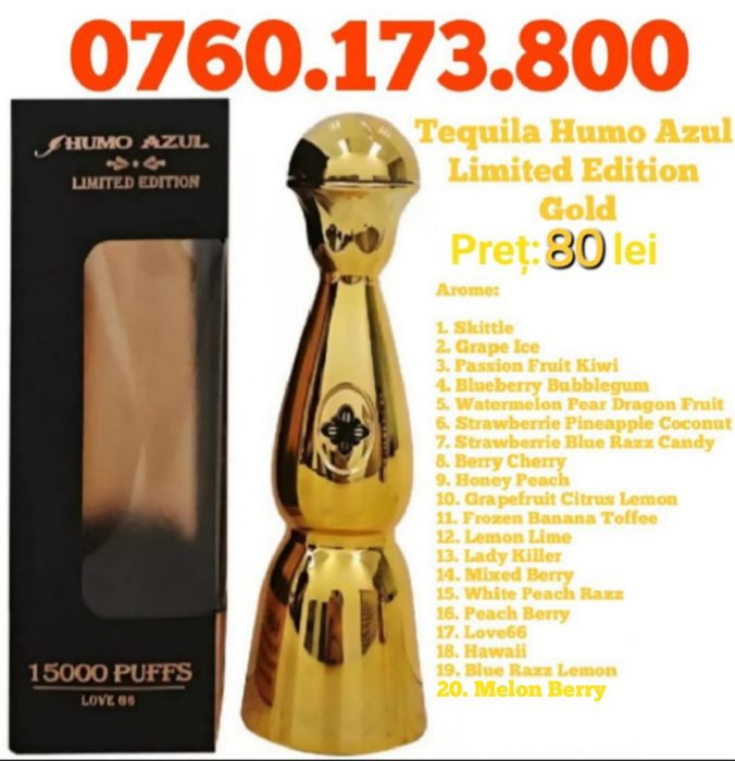 Vape-uri Humo Azul LIMITED EDITION GOLD 15k, Originale, sigilate