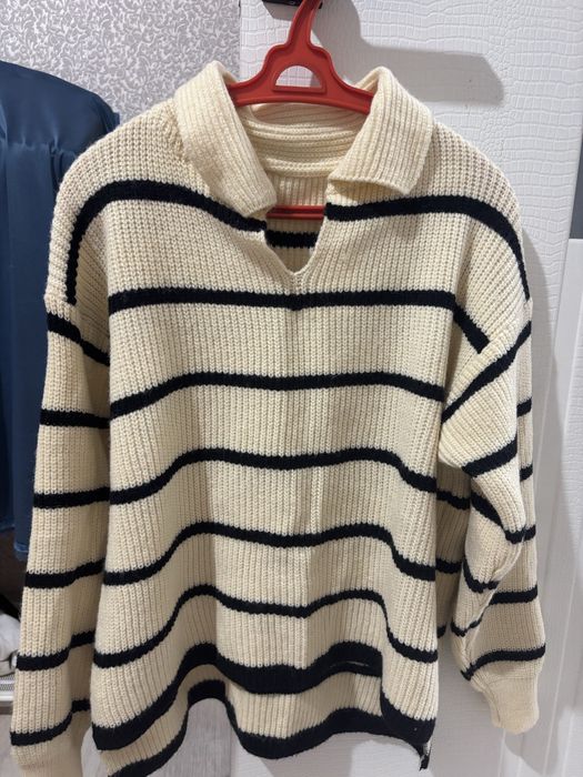 кофта женская вязаная полосатая