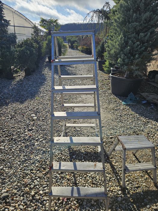 scara aluminiu 7 trepte si scara cu 2 trepte