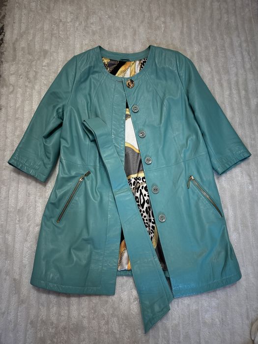 Плащ кожаный 100% натуральный, Турция, р XS/S (40/42)