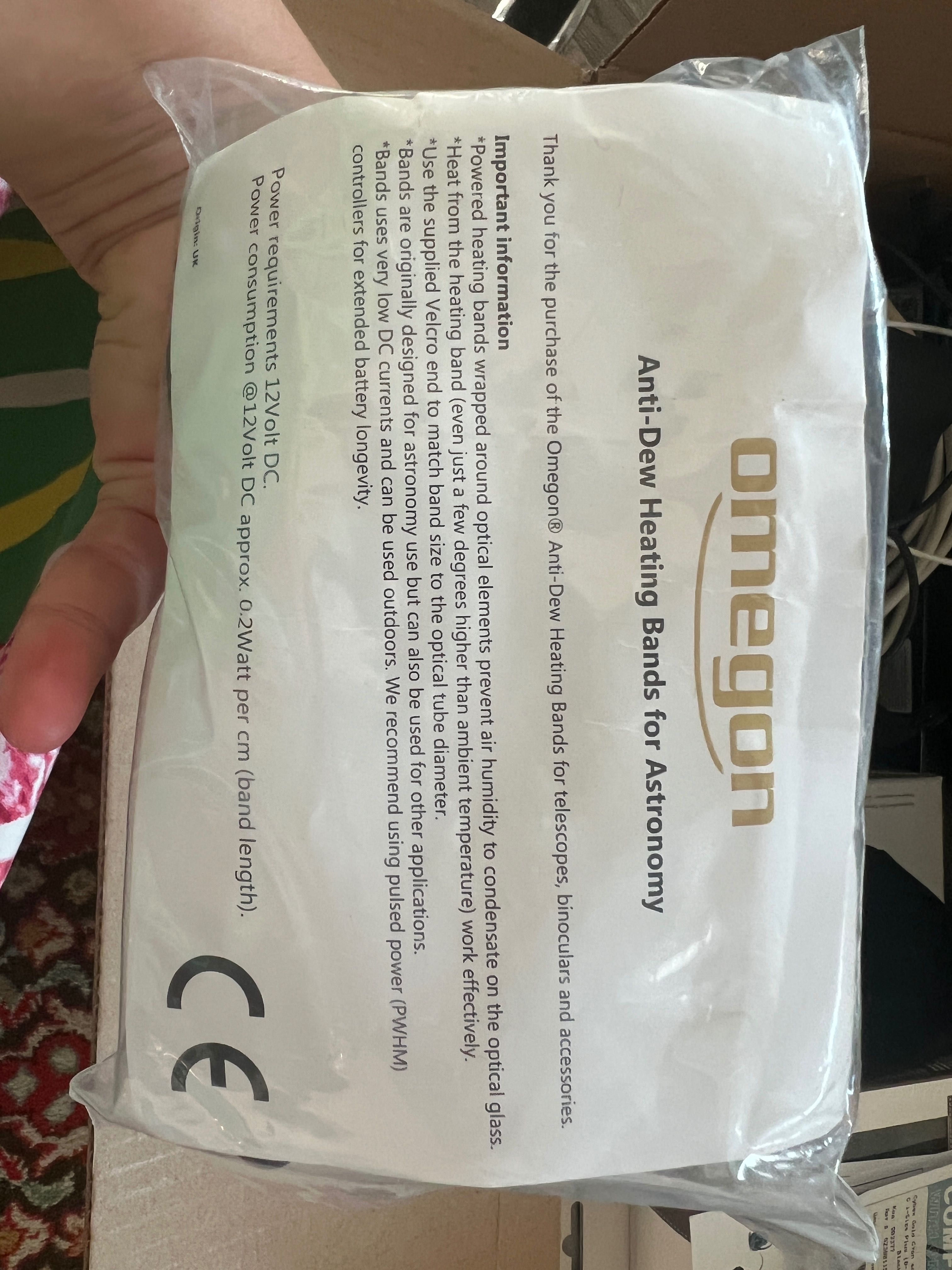 omegon anti dew heater bands for astronomy 30cm