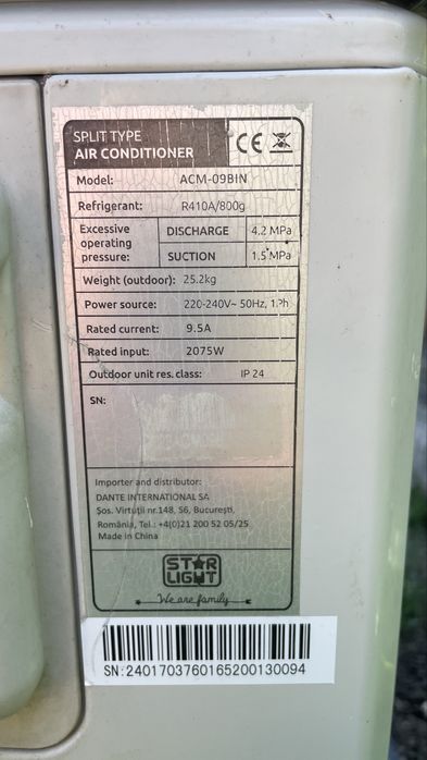 Vand aer conditionat Star Light